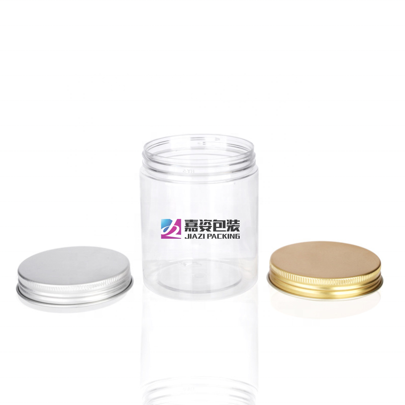 1 oz 2oz 4oz 30ml 40ml 50ml 60ml 80ml 100ml 120ml Clear Plastic PET Jar Plastic Jar with Aluminium Lid White Inner Seal