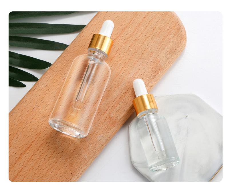 1 oz 2oz 4oz clear glass dropper bottles for oil in stock