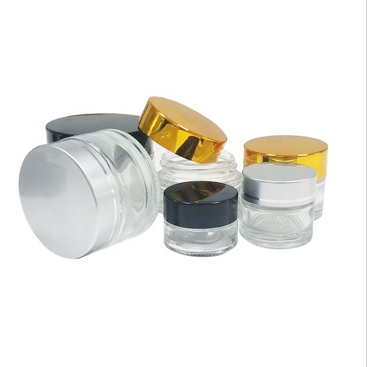 1 oz 2oz cosmetic jar clear 100g glass cream jar