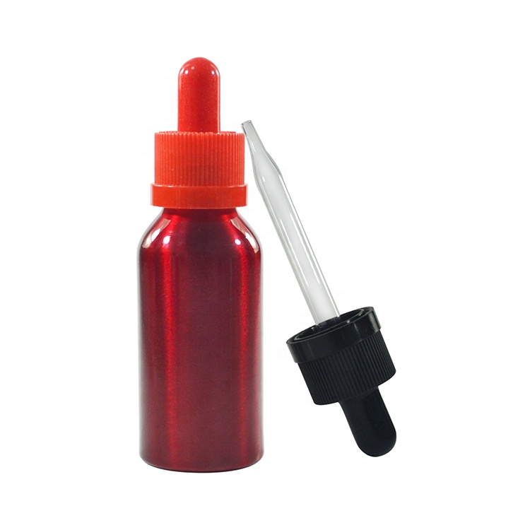 1 oz 30 ml 2 oz 60 ml 50ml Aluminum Tincture Bottle with Childproof Caps Glass Eye Dropper Dispenser for Essential Oils Herb E