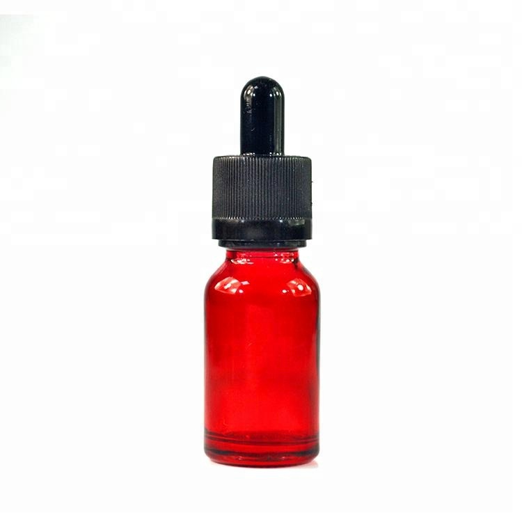 1 oz 30 ml matt frosted red perfume glass pipette childproof dropper bottles Screen printing box