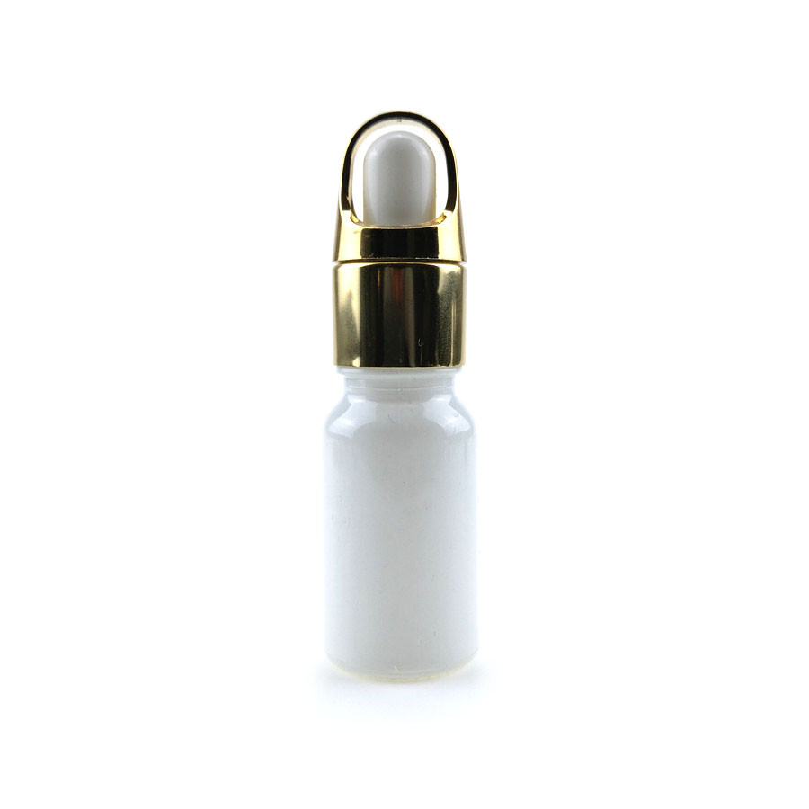 1 oz 30 ml white matte e liquid glass dropper bottle with childproof cap