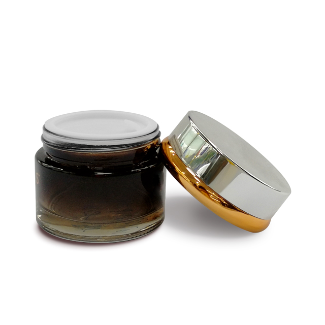 1 oz 30ml 40ml 50ml clear green frosted gold silver cosmetic cream glass jar with lid