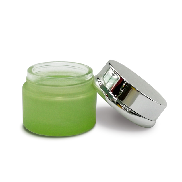 1 oz 30ml 40ml 50ml clear green frosted gold silver cosmetic cream glass jar with lid