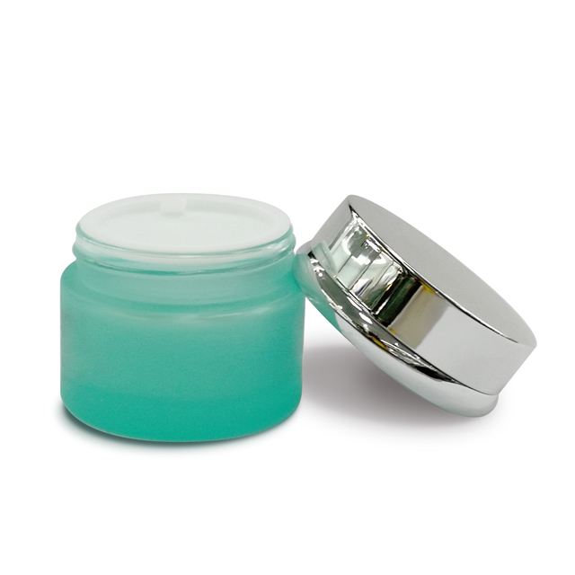 1 oz 30ml 40ml 50ml clear green frosted gold silver cosmetic cream glass jar with lid