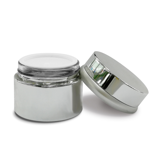 1 oz 30ml 40ml 50ml clear green frosted gold silver cosmetic cream glass jar with lid