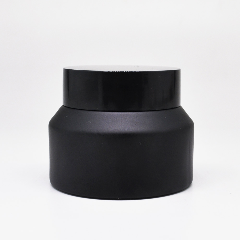 1 oz 30ml 50ml luxury cosmetic packaging green amber black frosted cosmetic glass jars with lids