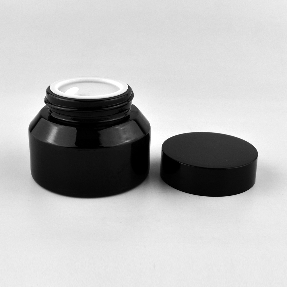 1 oz 30ml 50ml luxury cosmetic packaging green amber black frosted cosmetic glass jars with lids