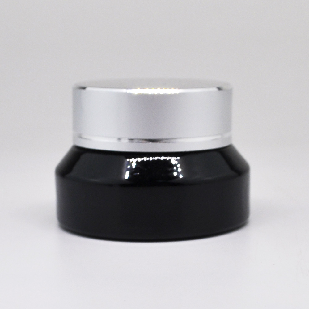 1 oz 30ml 50ml luxury cosmetic packaging green amber black frosted cosmetic glass jars with lids