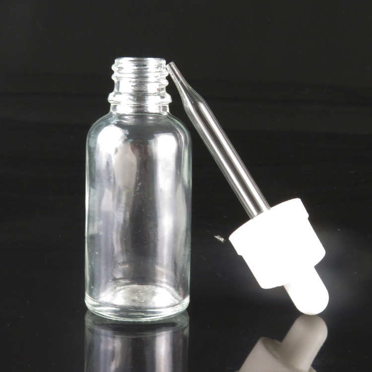 1 oz 30ml Clear Essential Oil Round Glass Bottle with childproof cap