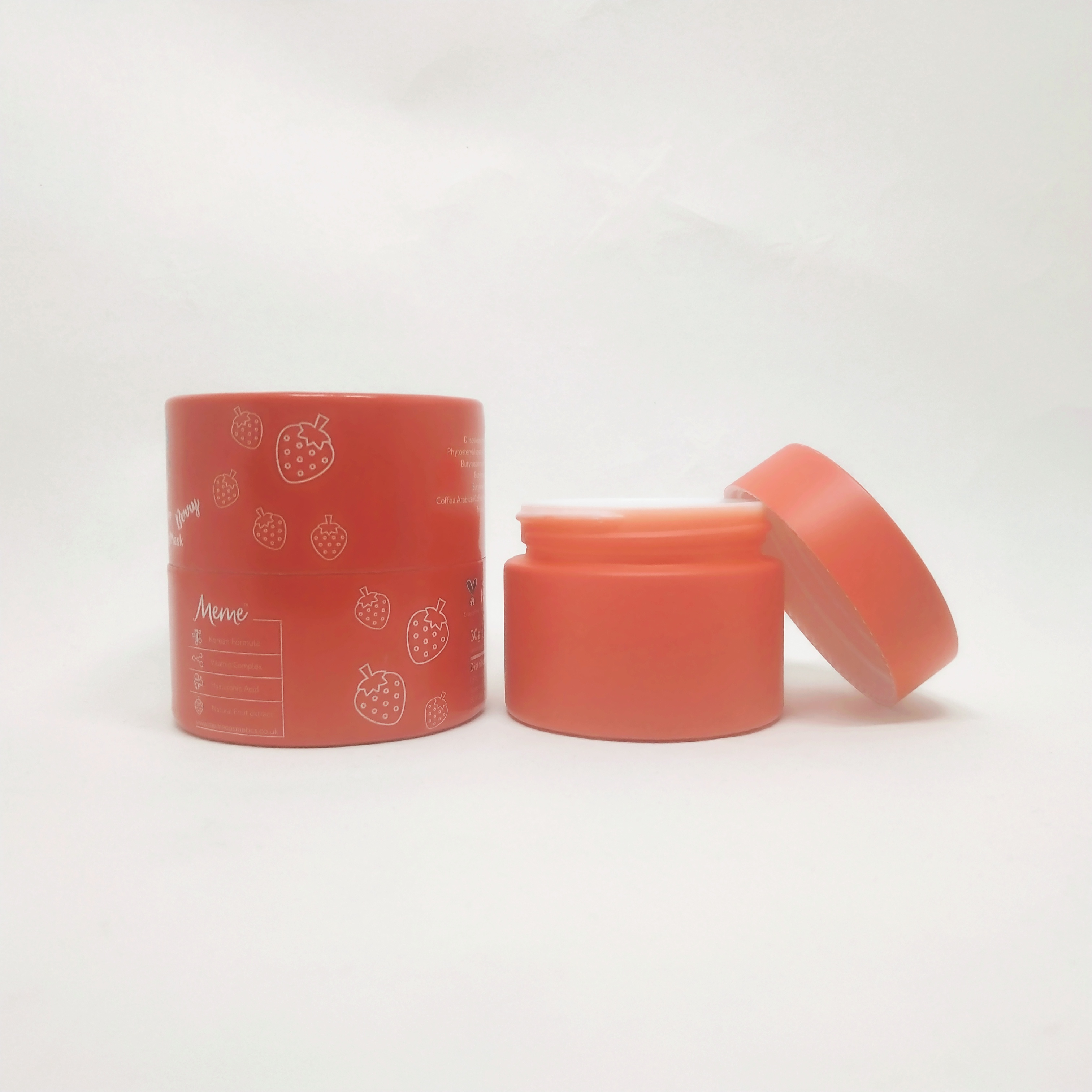 1 oz 30ml High quality cosmetic face cream packaging white glass jar with ABS lid