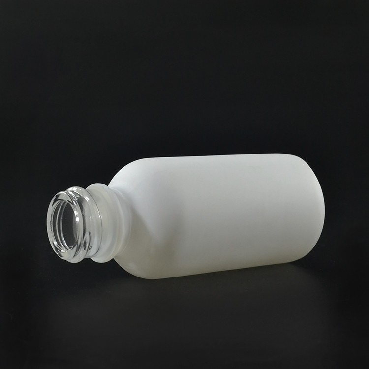 1 oz 30ml Opaque White boston essential oil glass dropper bottle with pipette and aluminum cap