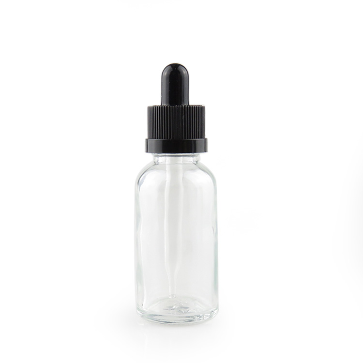 1 oz 30ml clear e liquid dropper bottle for CBD oil