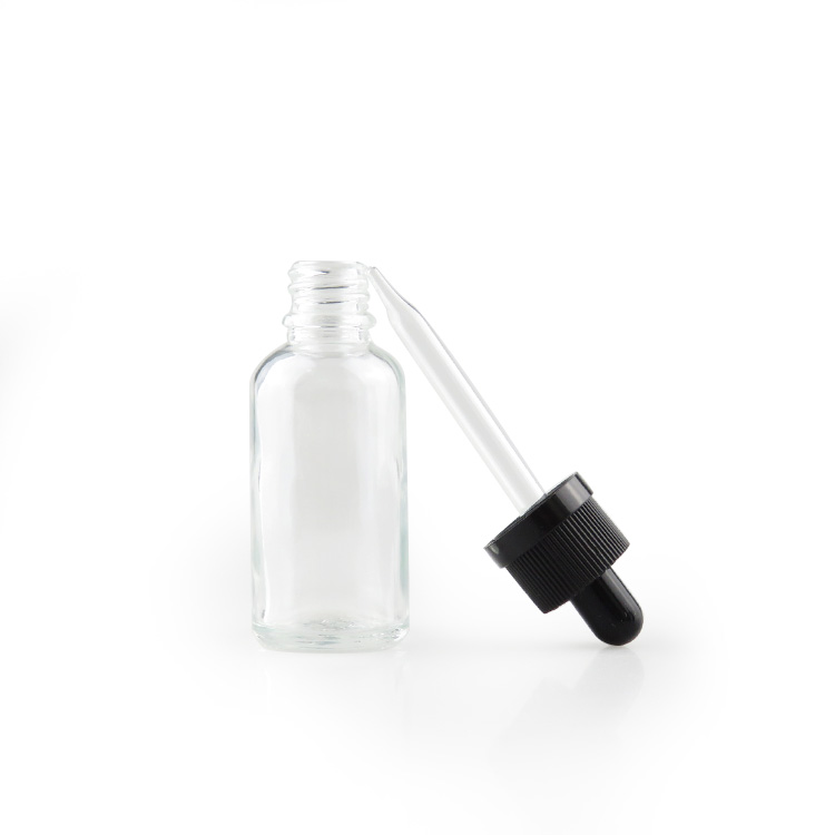 1 oz 30ml clear e liquid dropper bottle for CBD oil