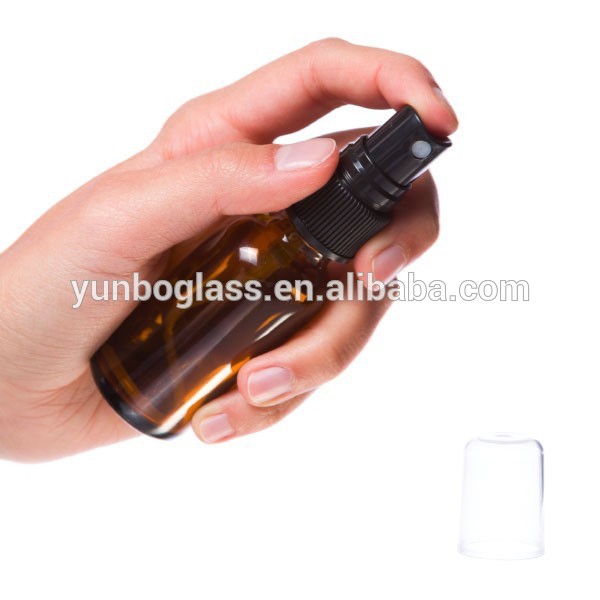 1 oz. Amber Glass Bottles with Misting Spray Tops perfect for mist and share perfumes, floral waters, spritzes, body sprays,