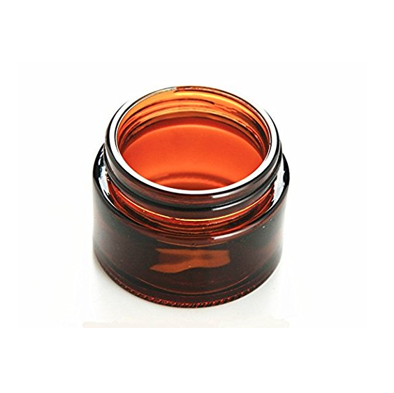 1 oz Amber Glass Jar 30ml with Black Lid High End Glass Salve Cream Jars