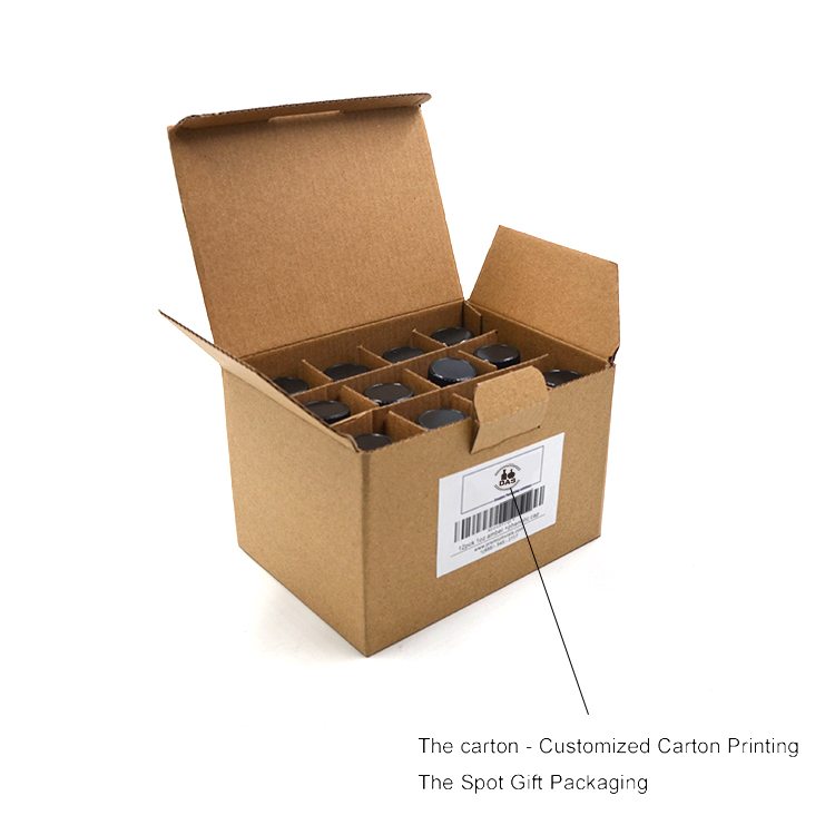 1 oz. Clear Boston Round with Black Cone Lined Cap