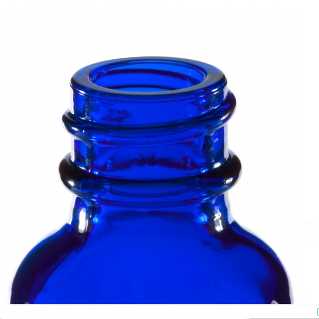 1 oz Cobalt Blue Boston Round Glass Black Child Resistant Dropper Bottle 20mm 20-400