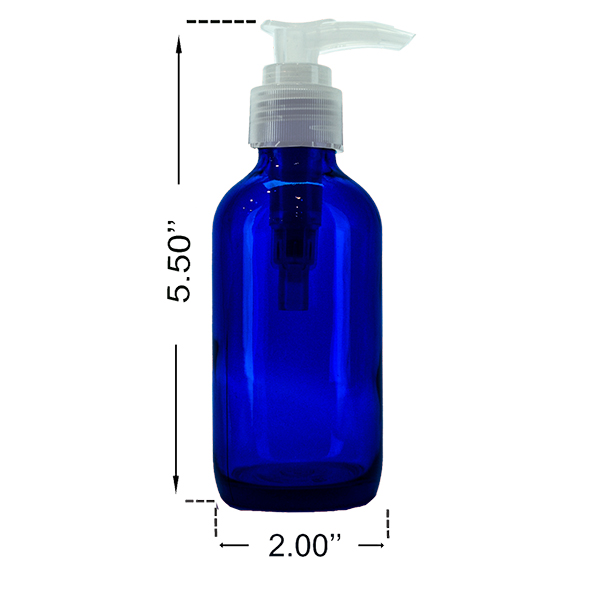 1 oz Cobalt Blue Boston Round Glass Bottle with Black Atomizer Perfect for Essential Oil Formulas