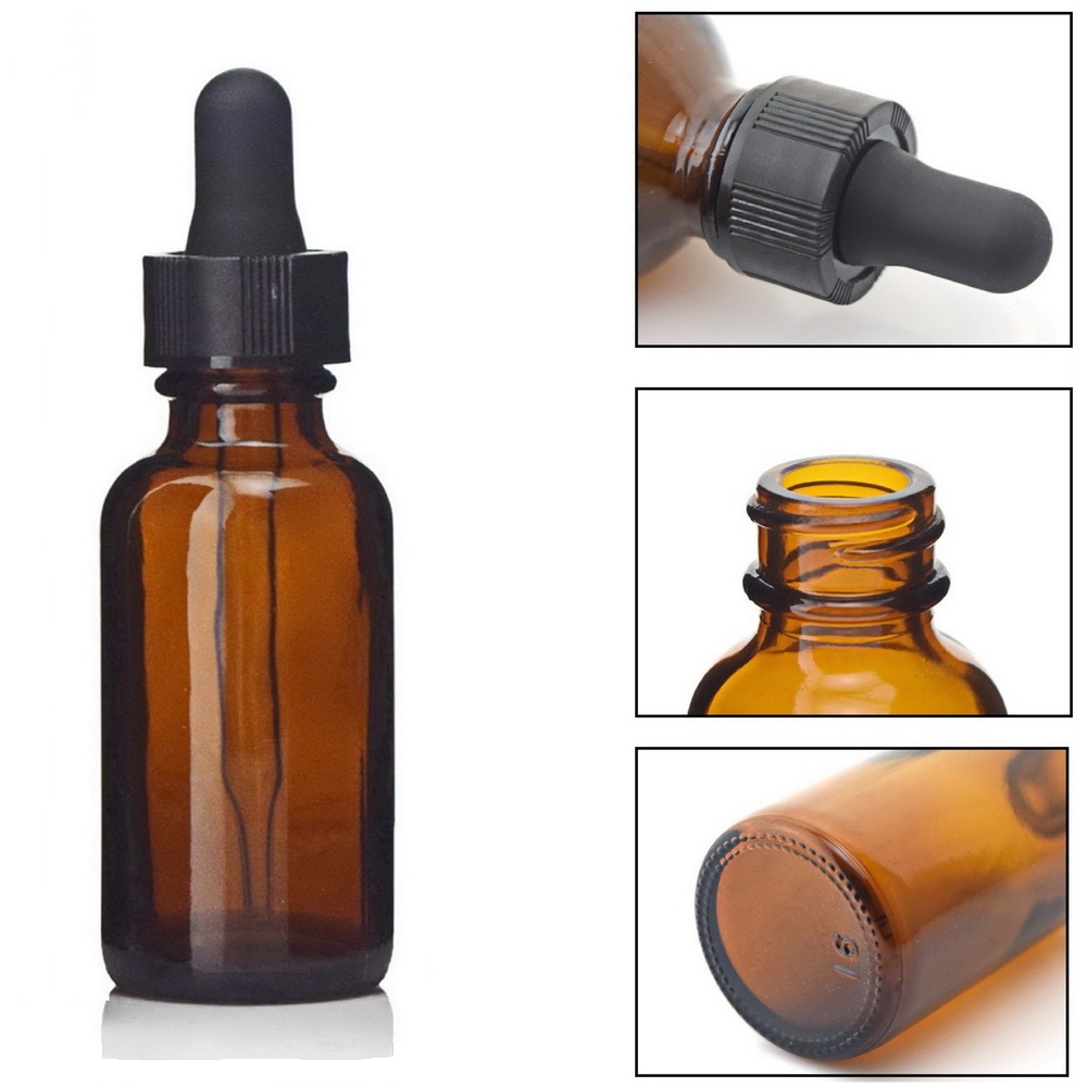 1 oz New Empty 30ml Amber Glass Dropper Bottles glass dropper pipette for essential oils