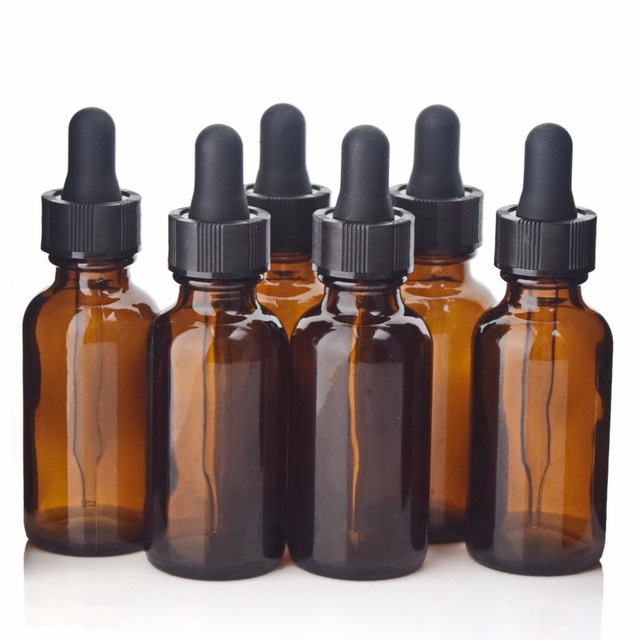 1 oz New Empty 30ml Amber Glass Dropper Bottles glass dropper pipette for essential oils