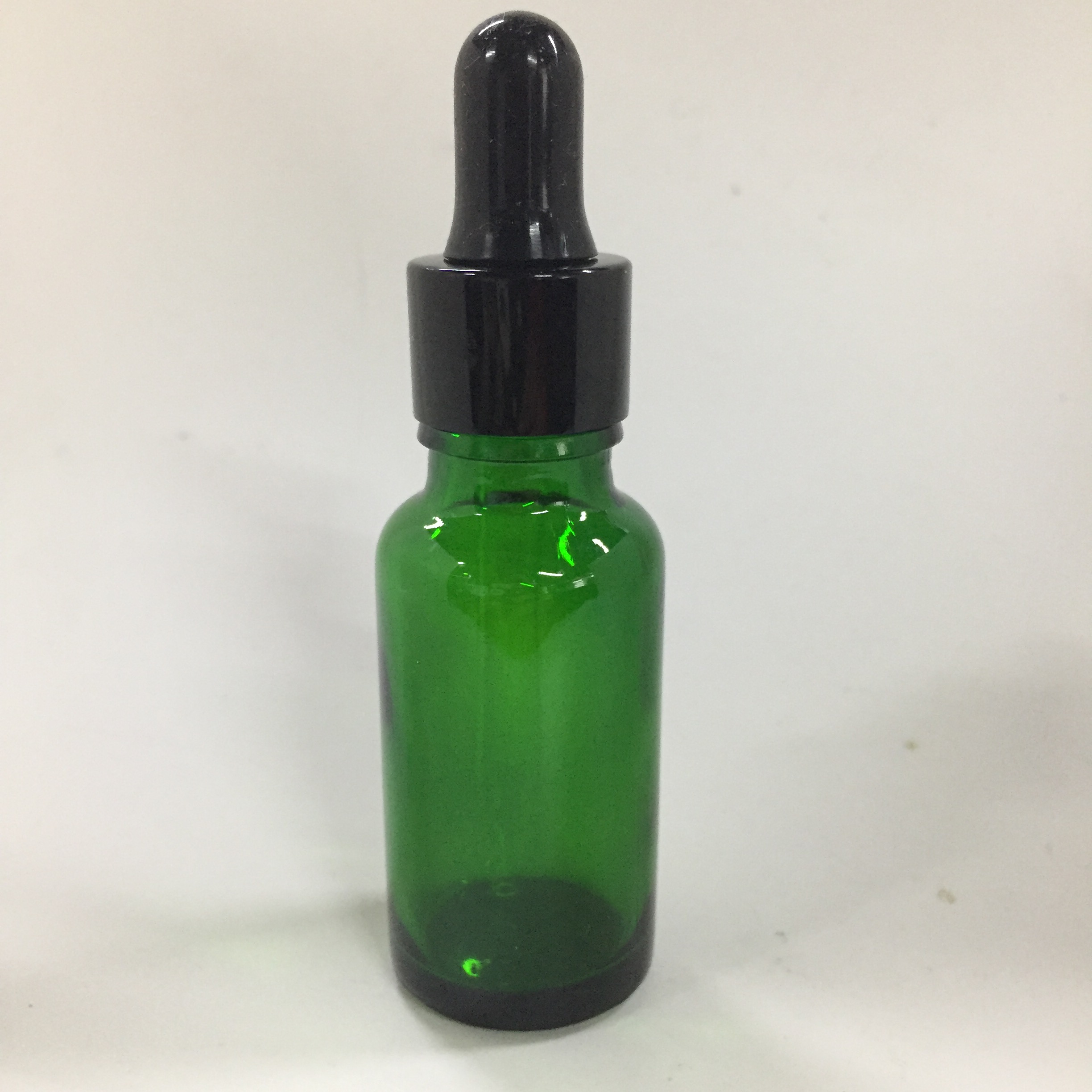 1 oz Specialty Multi Fade Caribbean Green-Yellow Lemondrop Boston Round Bottle 30ml with Black Poly Cone Cap