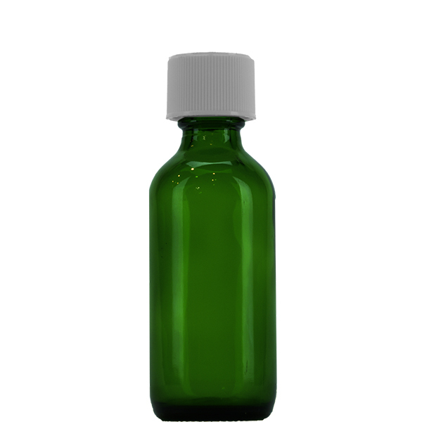 1 oz Specialty Multi Fade Caribbean Green-Yellow Lemondrop Boston Round Bottle 30ml with Black Poly Cone Cap