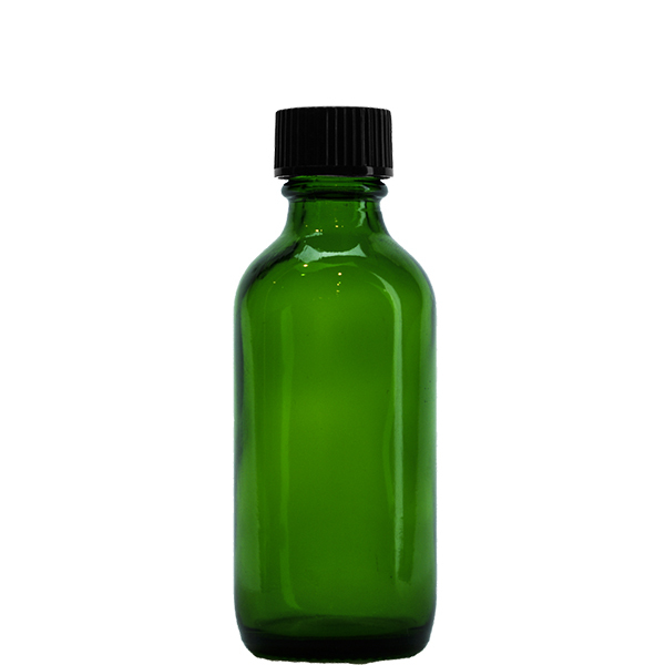 1 oz Specialty Multi Fade Caribbean Green-Yellow Lemondrop Boston Round Bottle 30ml with Black Poly Cone Cap