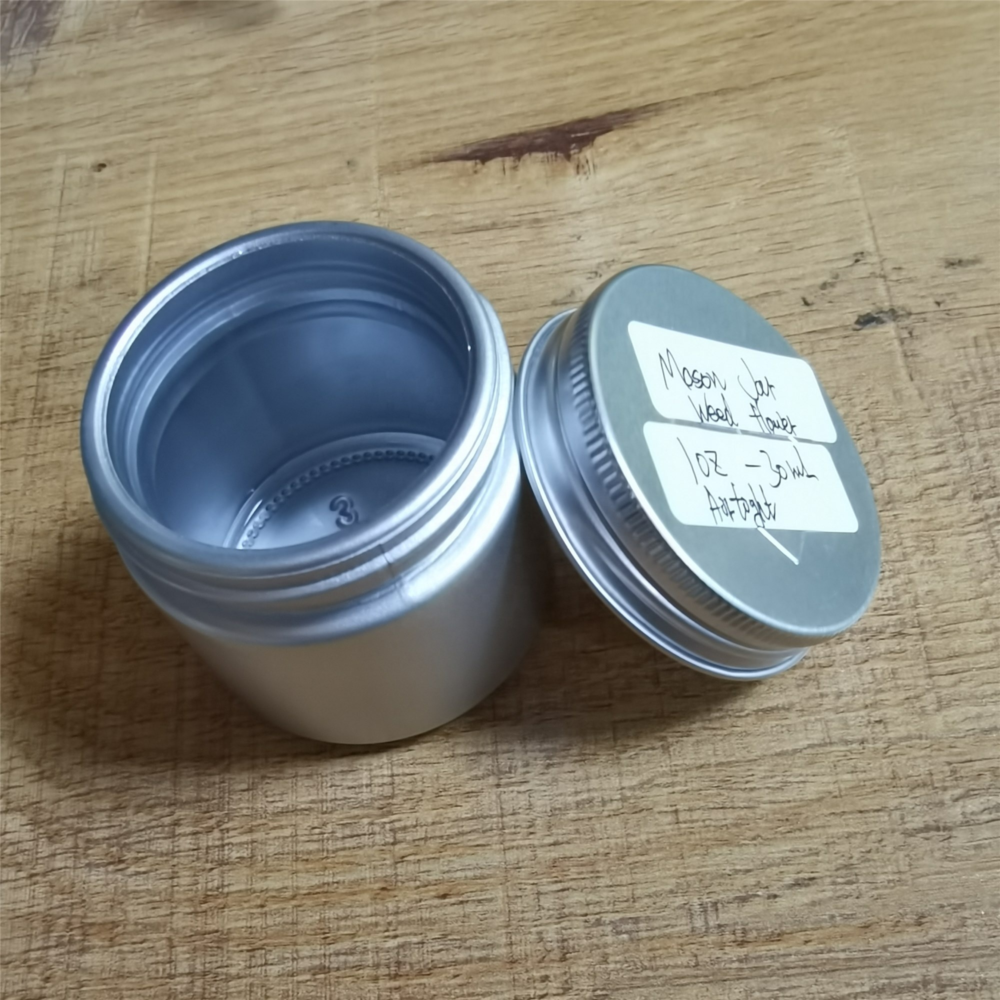 1 oz Wide Mouth Glass Mason Jar With Tin Lid,Custom Printing