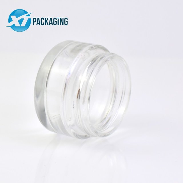 1 oz clear glass jar CD lid candles container child proof cap hemp flower packaging OEM CBD