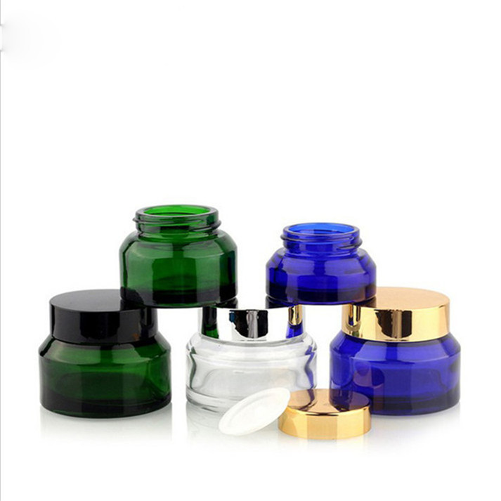 1 oz cosmetic glass jars with lids 50g 30g 15g for packaging