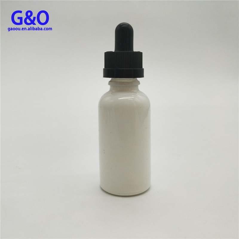1 oz matte white facial oil glass dropper bottle with calibrated pipette 30ml essential oil vial glass eliquid bottle