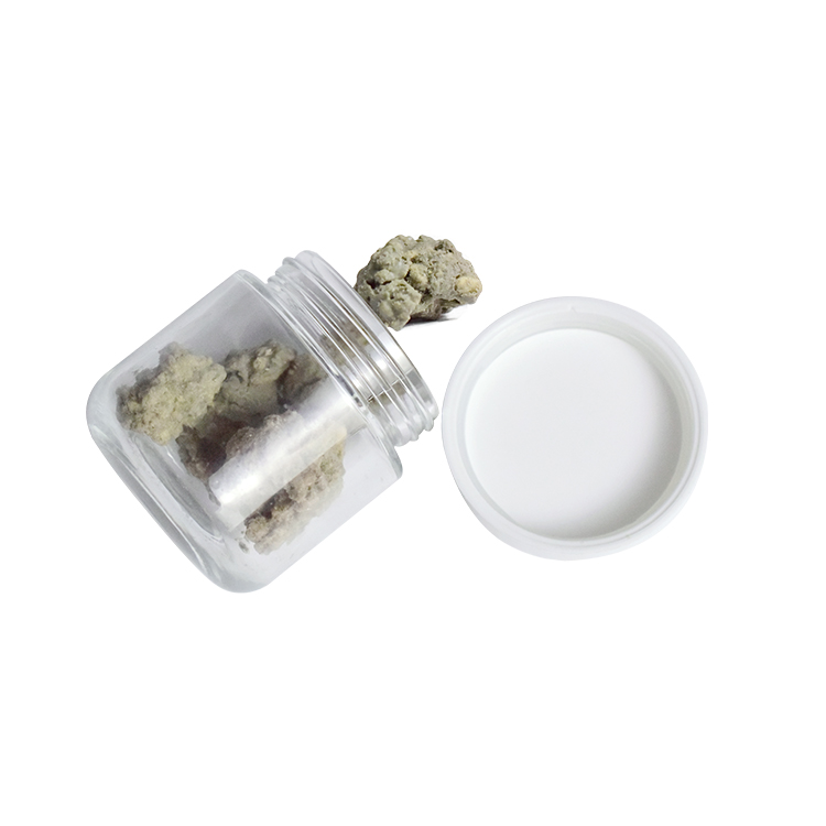 1 oz to 6 oz weed essentials glass jar hemp flower seed community products packaging jar with child resistant cap