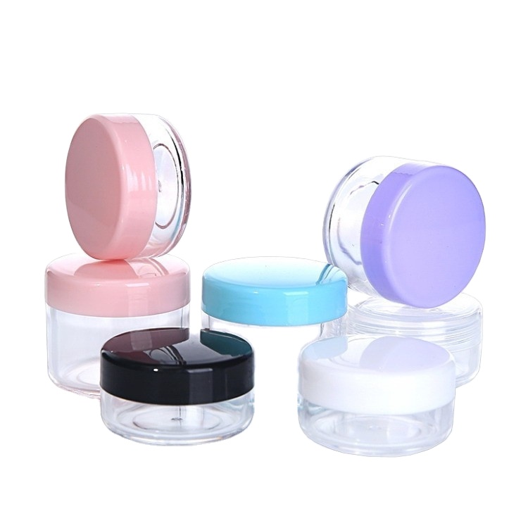 10/15/20g PS cream jar round face mask plastic jar cosmetic box mini sample box