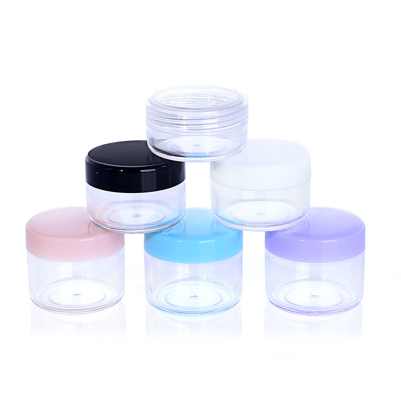 10/15/20g PS cream jar round face mask plastic jar cosmetic box mini sample box