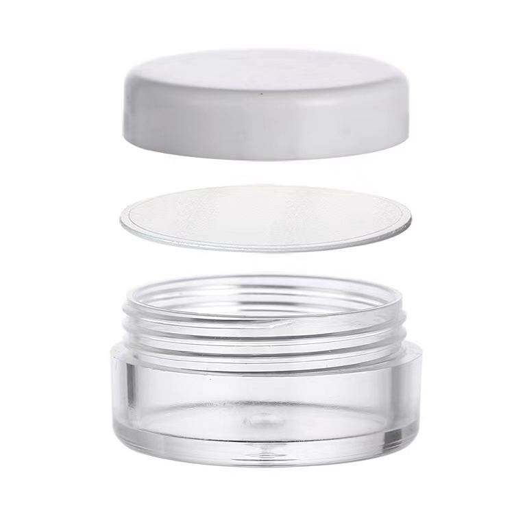 10/15/20g PS cream jar round face mask plastic jar cosmetic box mini sample box