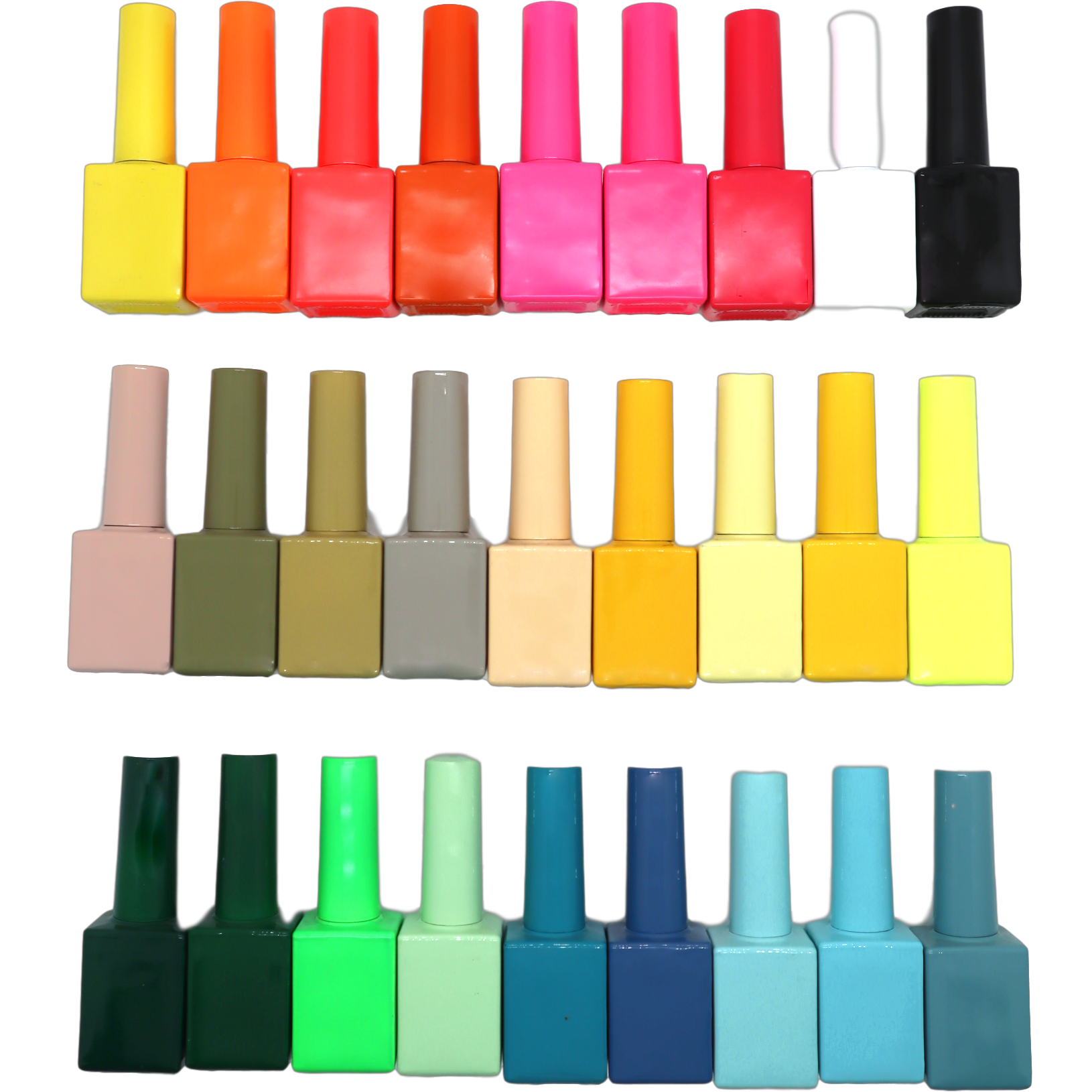 10-15ml Empty Nail Polish Gel Polish Bottles With White Brush.empty nail polish bottle