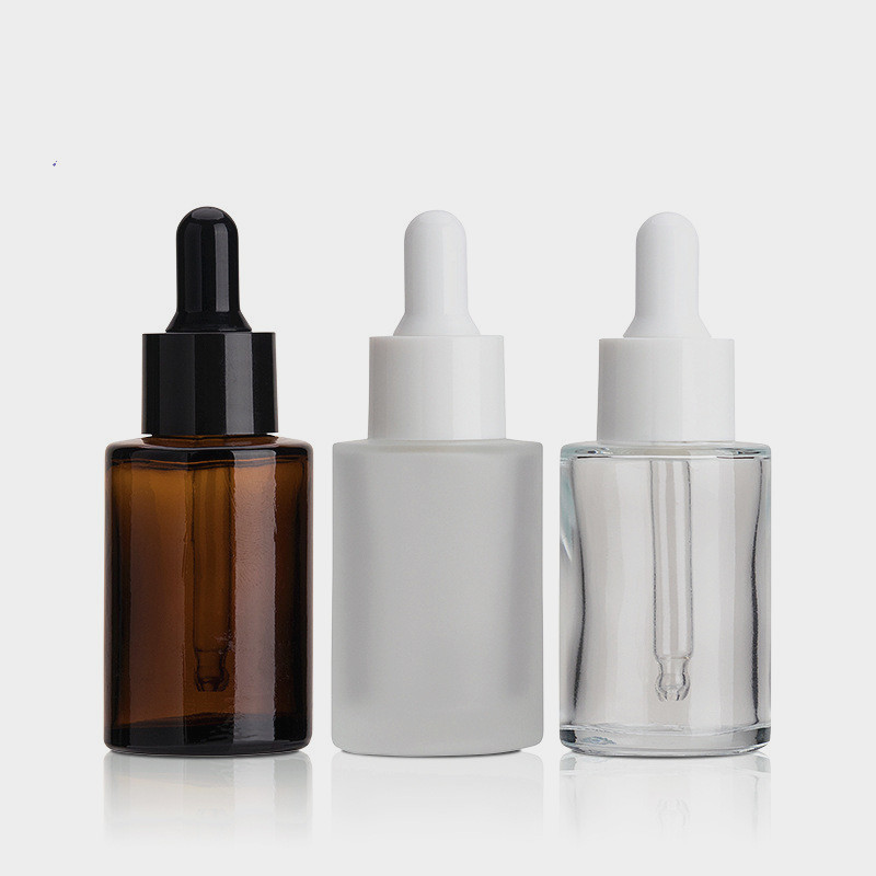 10.20.30.40.50.60.80.100ml Guangzhou squat cream glass dropper bottle