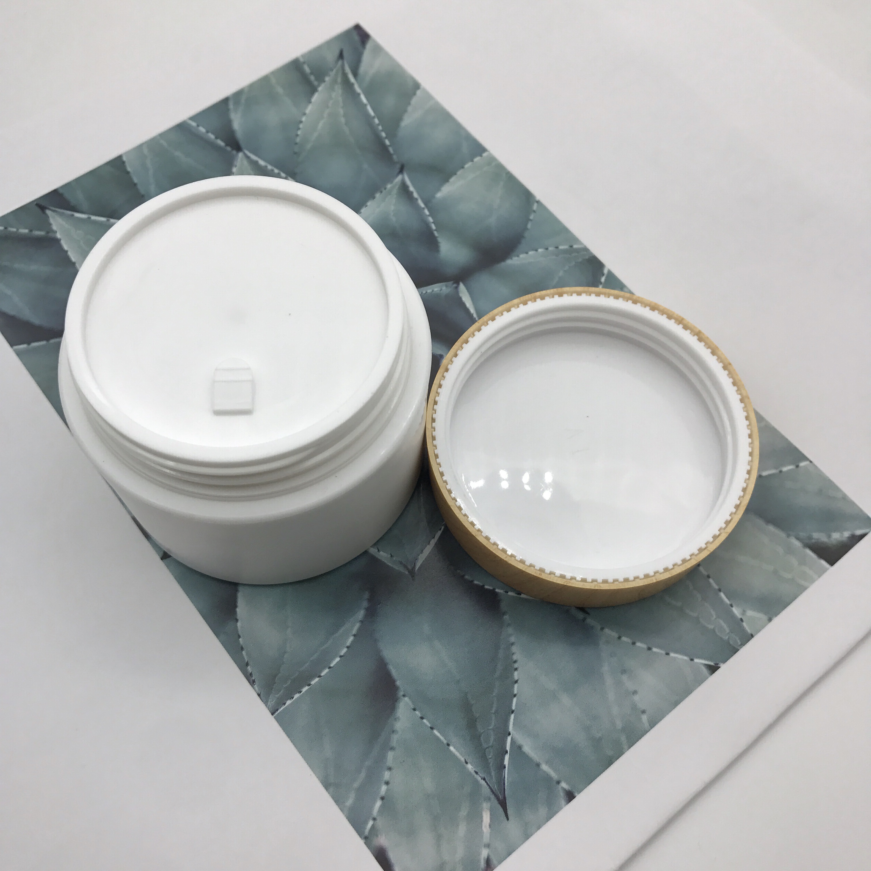 10/20/30/50/100/200/250g Water Transfer Wood Grain Cover PP Cream Bottle