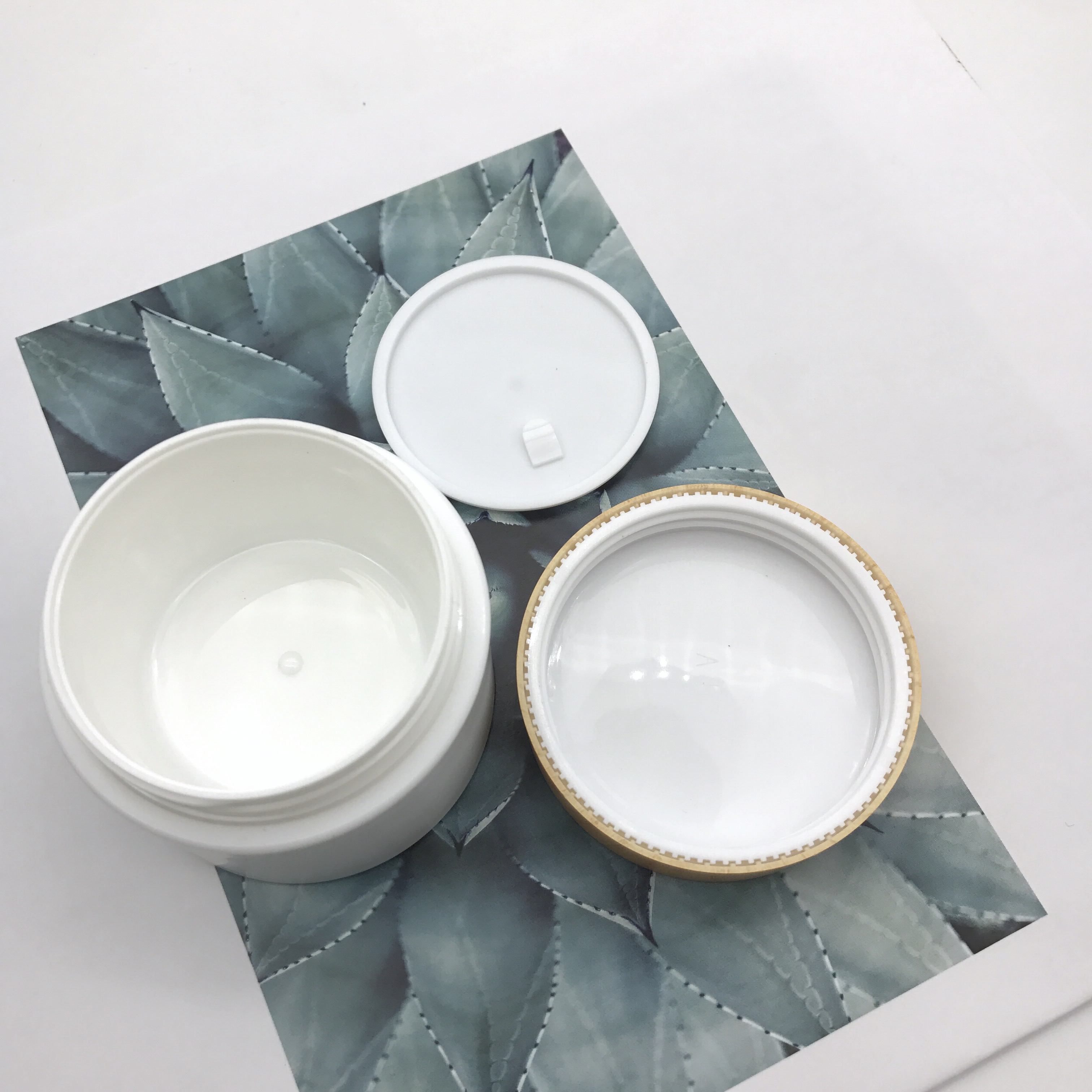 10/20/30/50/100/200/250g Water Transfer Wood Grain Cover PP Cream Bottle