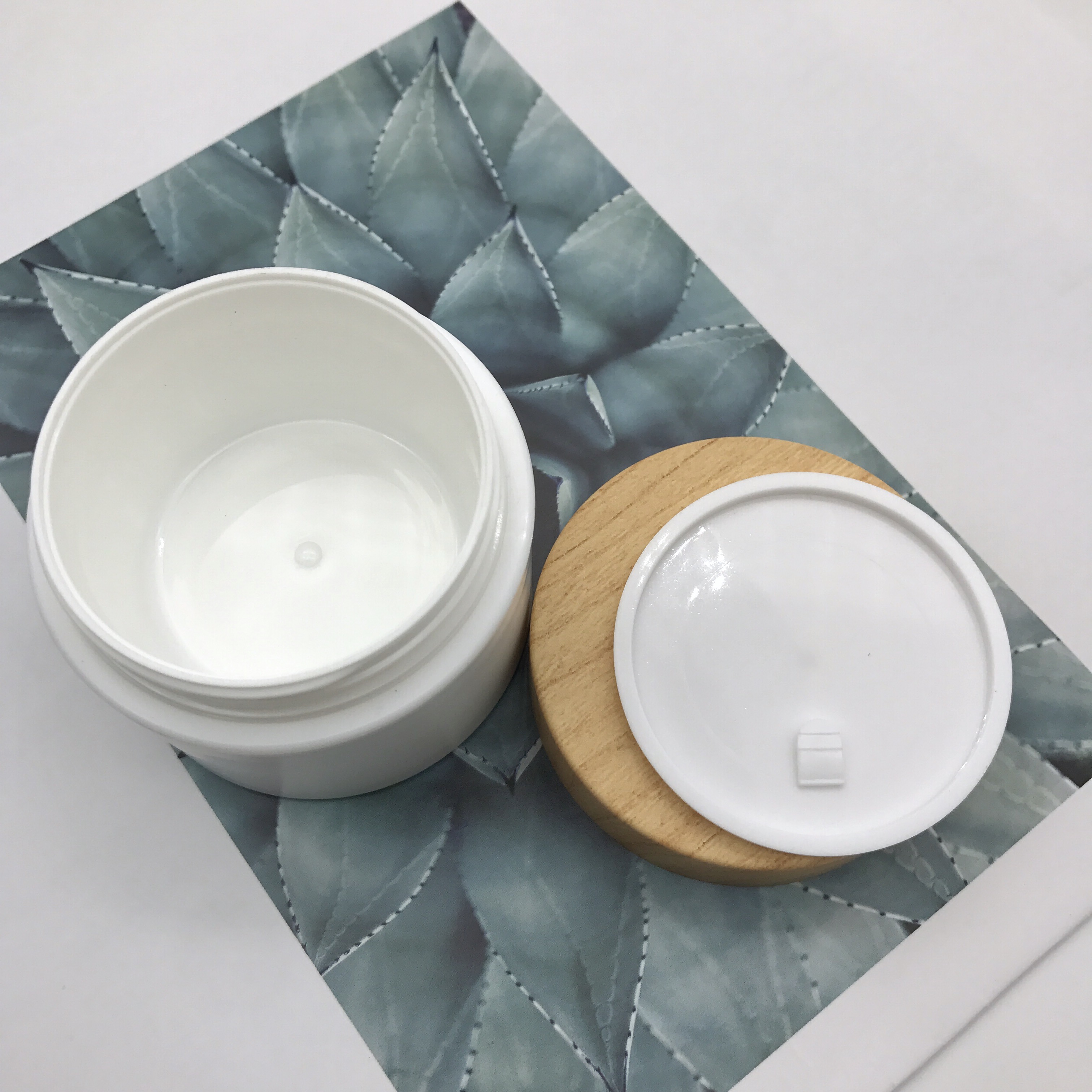 10/20/30/50/100/200/250g Water Transfer Wood Grain Cover PP Cream Bottle