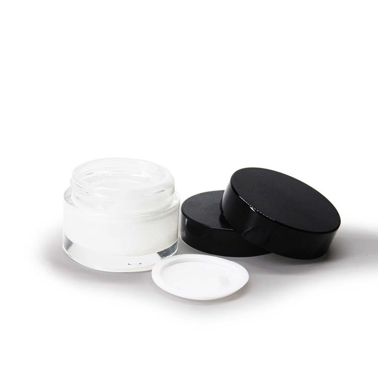 10 30 50 120Ml Cosmetic Face Cream Glass Jar With Aluminum Cap Plastic Cap