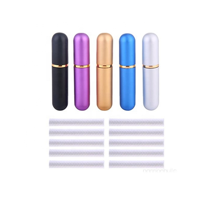 10 Color Aromatherapy Aluminum Inhaler Bottle Blank Nasal Inhaler Sticks Metal Inhaler For Essential Oils