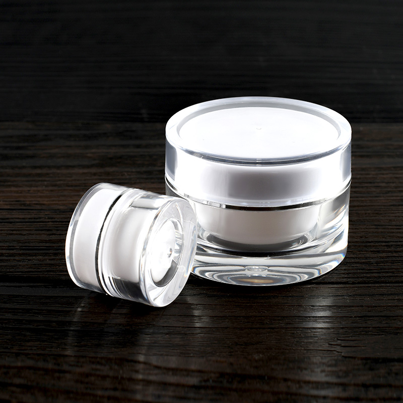 10 Gram Cosmetic Jars Empty Beauty Makeup Containers white Acrylic jar