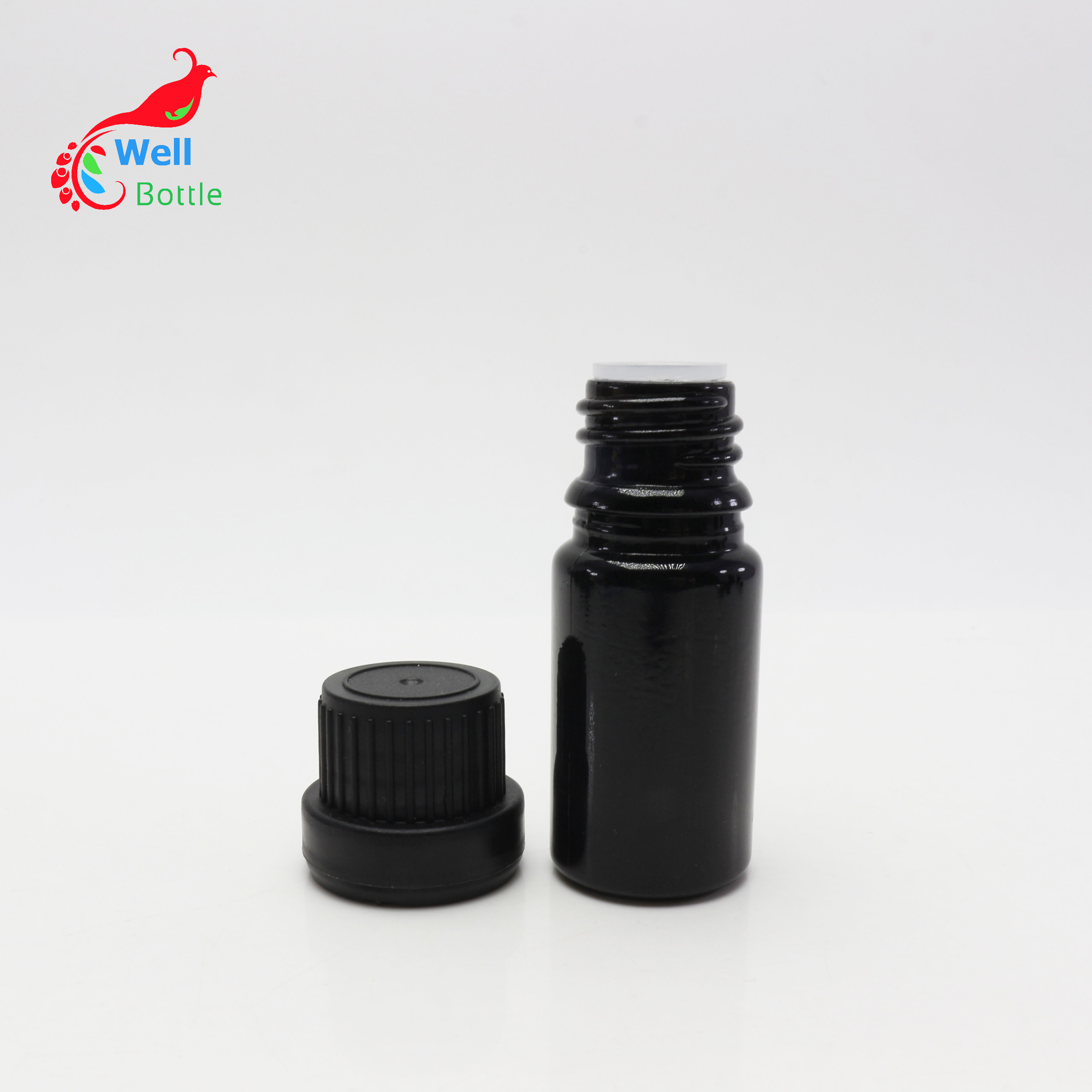 10 Ml (1.7 fl oz) Travel Size Black Ultraviolet 5g Glass Screwtop Jar Sample bottle packaging  DV241E
