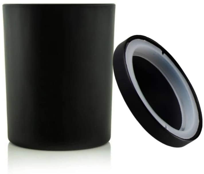 10 Oz Matte Black Candle Jars with Matte Black lids For Candle Making