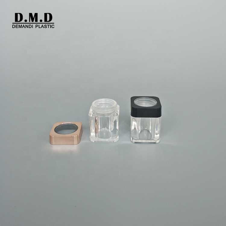 10 grams 5 grams 5 ml 10 ml makeup powder acrylic square cosmetic sifter jar