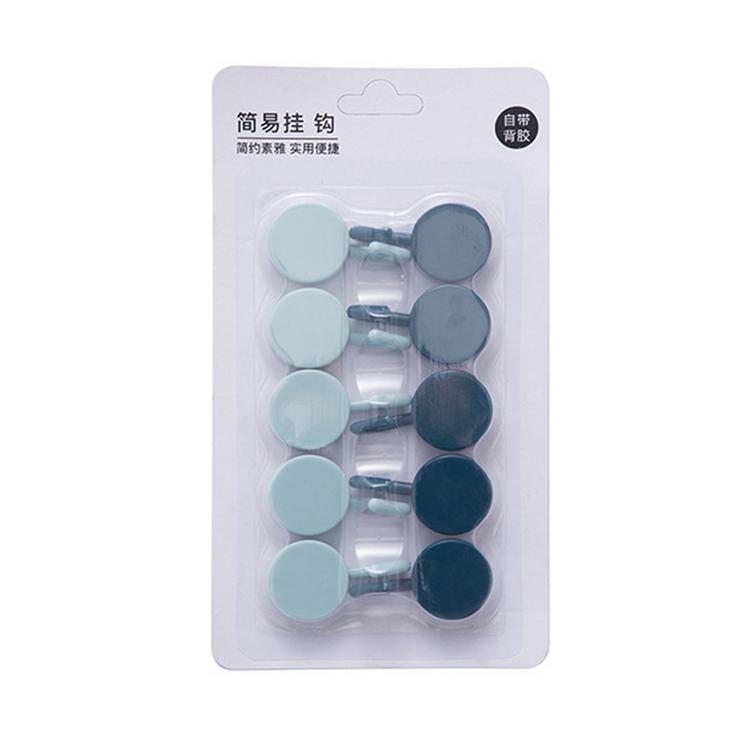 10 hooks installed hooks creative bathroom strong nail-free wall seamless paste magic double-sided adhesive hook