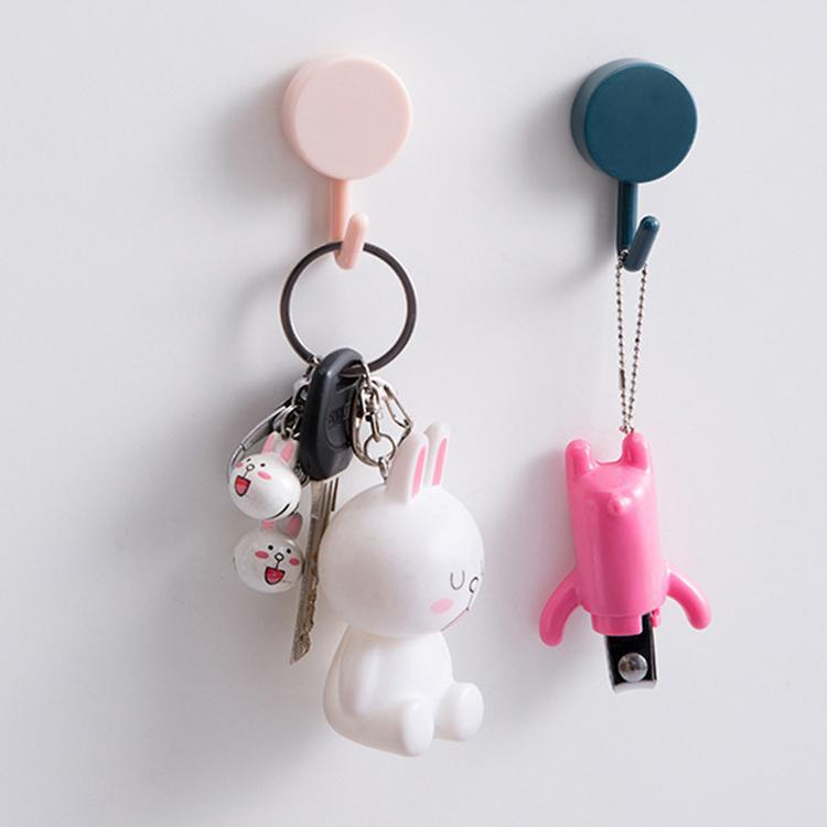 10 hooks installed hooks creative bathroom strong nail-free wall seamless paste magic double-sided adhesive hook