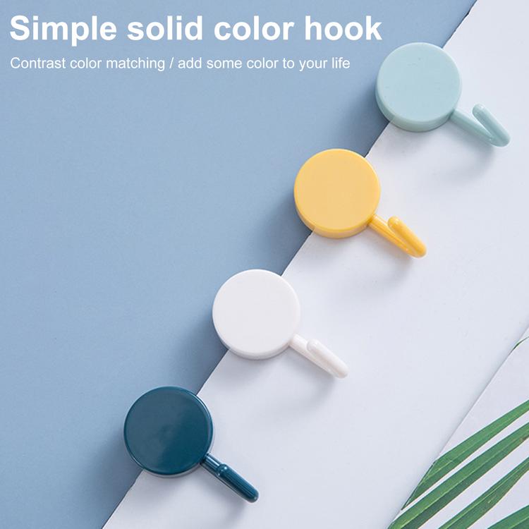 10 hooks installed hooks creative bathroom strong nail-free wall seamless paste magic double-sided adhesive hook